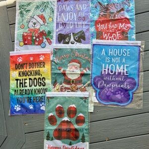 Dog Lover Flags Lot of 7